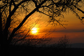 Ein schöner Sonnenuntergang konnte vom Honigberg bei Stammheim aus fotogtfiert werden.